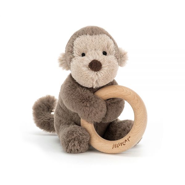 Jellycat Monkey Wooden Ring Toy